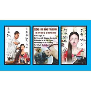 Tranh spa dưỡng sinh kích thướt 40x 60 tổng 3 tranh bằng nhau