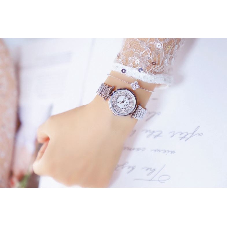 [❤️HÀNG CHÍNH HÃNG ]Đồng Hồ Nữ Chính Hãng BS Bee Sister Cao Cấp Mặt Tròn Đính Đá Thời Trang Sang Trọng Tặng Kèm Hộp Đồng