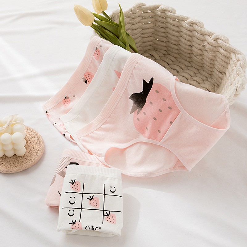 Quần Lót Cotton Mềm Mại Thoáng Khí In Họa Tiết Trái Cây Cho Nữ (M-2Xl) | BigBuy360 - bigbuy360.vn
