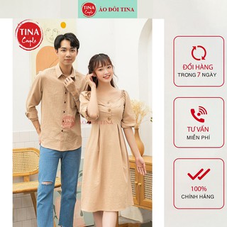 SET ĐỒ ĐÔI NAM NỮ ĐẸP COUPLE TINA SET ĐỒ CẶP NAM NỮ ĐẸP - MÀU NUDE THỜI THƯỢNG THEO PHONG CÁCH HÀN QUỐC SIÊU XINH