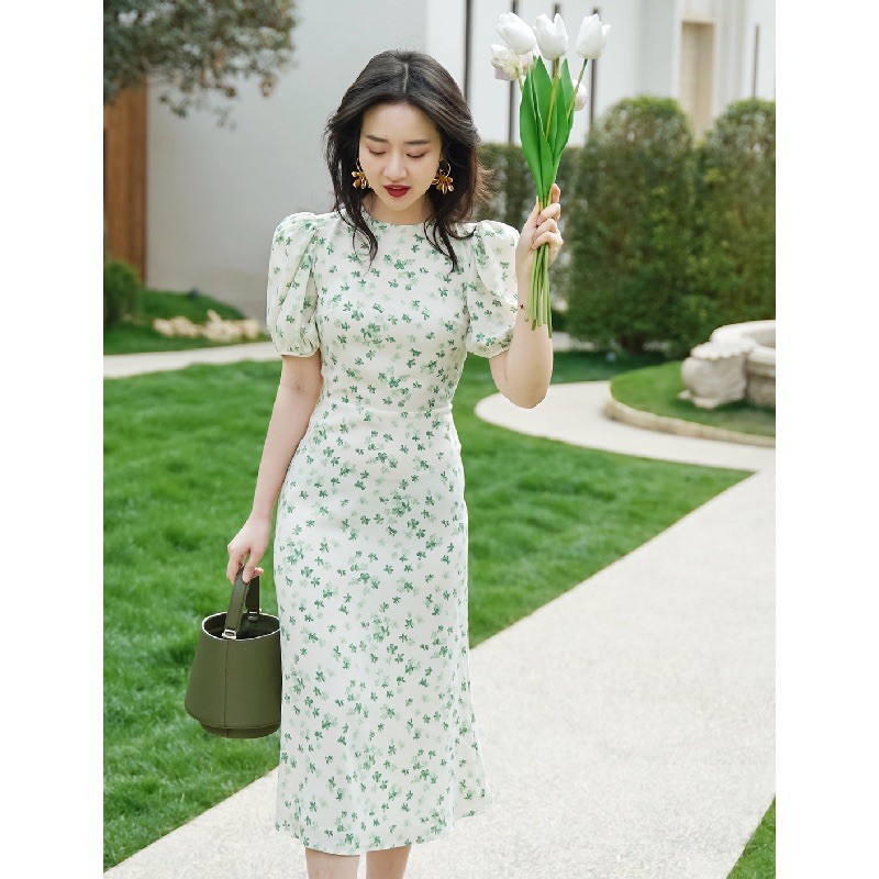 [Order] Váy hoa nhí xanh nền trắng | BigBuy360 - bigbuy360.vn