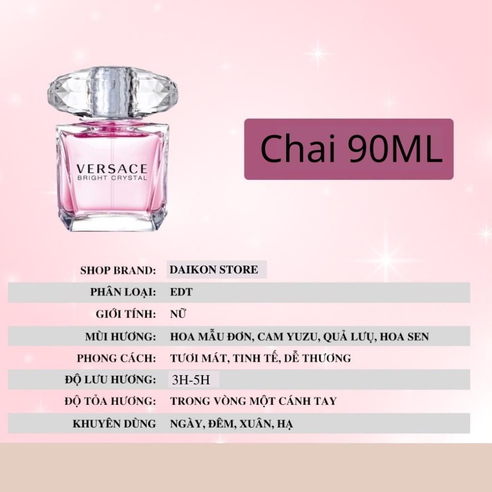 Nước hoa nữ Versace Bright Crystal Dễ Thương Cuốn Hút EDT 90ml - Dầu thơm nữ tinh tế cá tính