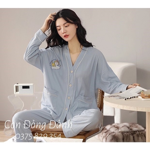 Đồ Ngủ dài tay Kimono cổ YUKATA phong cách Nhật Bản 2021 DN013 . HỌA TIẾT (Chất thun cotton mềm) ảnh thật | BigBuy360 - bigbuy360.vn