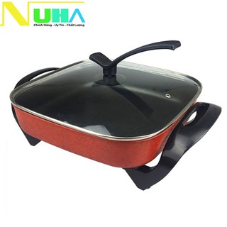 Nồi lẩu điện vuông chống dính 5L GreenCook GCEH30 với nhiều chức năng nấu, bảo hành 12 tháng