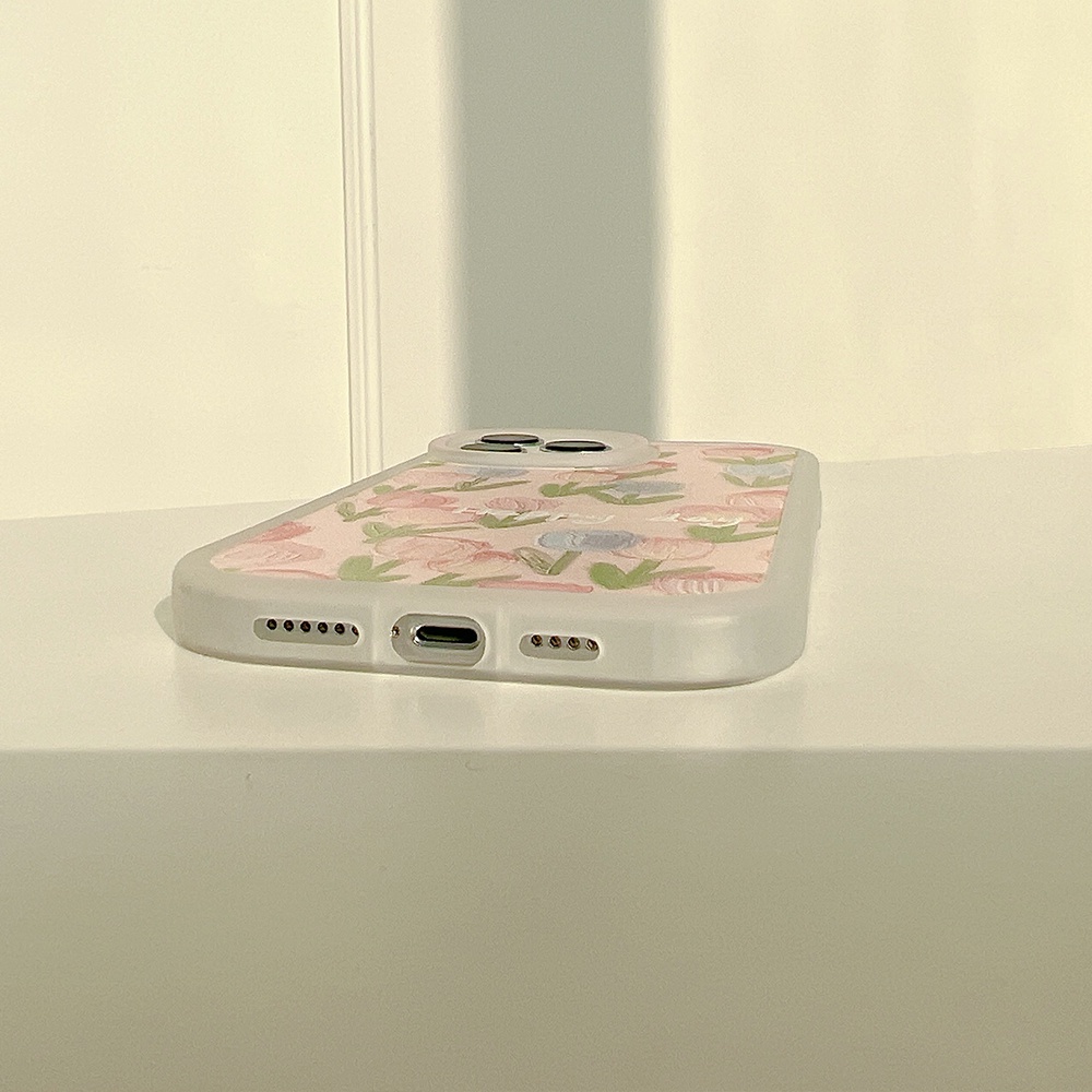 Ốp lưng IPhone  trong bo tròn hoa Tulip 6/6s/6plus/6splus/7/7plus/8/8plus/xs/11/12/13/14/pro/max/plus/promax TBT6
