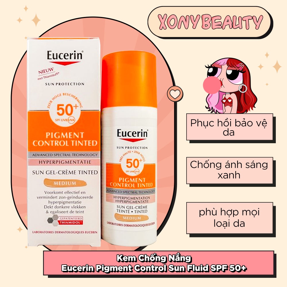 Kem Chống Nắng Eucerin Pigment Control Sun Fluid SPF 50+ 50ml