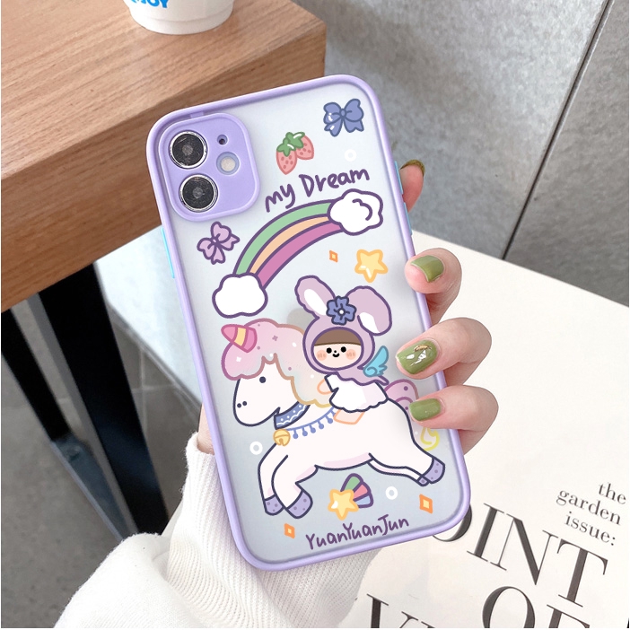 Ốp iphone - Ốp lưng viền nhám Thỏ Mèo Kì Lân 6s/6plus/6splus/7/8/7plus/8plus/x/xs/xsmax/11/11promax - Awifi Case X3-9 | BigBuy360 - bigbuy360.vn