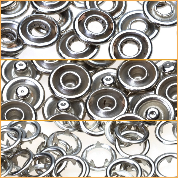 Set 50 Nút Bấm Màu Bạc 9.5mm Chuyên Dụng Cho May Vá DIY