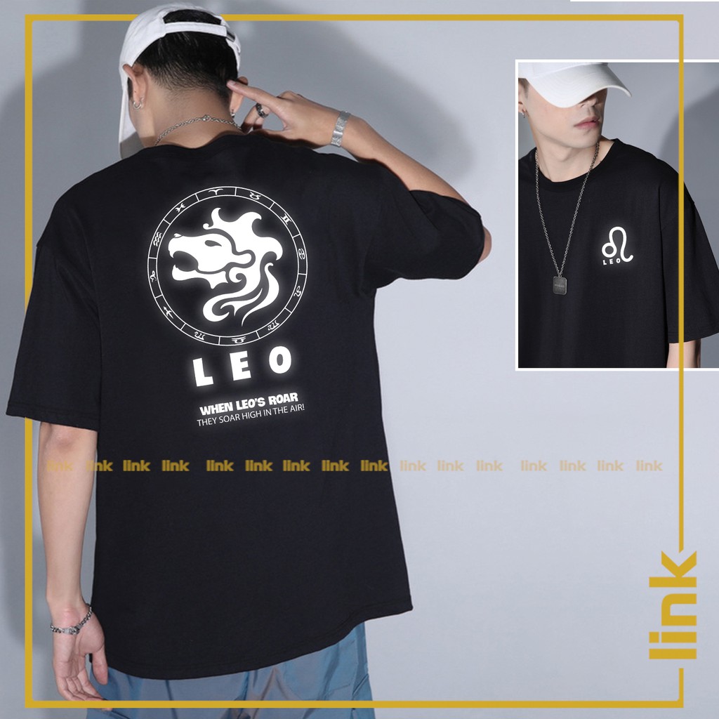 Áo phản quang bạc Sư Tử - Cung Hoàng Đạo  tay lỡ unisex