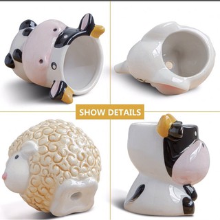Chậu sứ thú mini 7-13cm