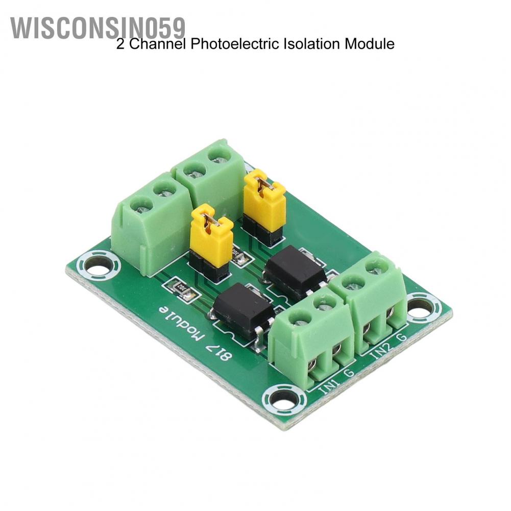 Wisconsin059 Mô-đun cách ly quang học 2 kênh Bo mạch chuyển đổi đầu ra trình điều khiển Optocoupler quang điện