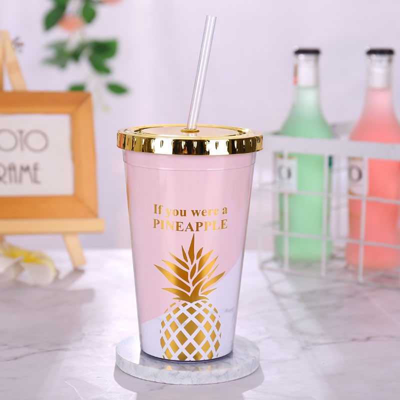 Cốc Nhựa Uống Nước , Trà Sữa .... Pineapple Xinh Xắn