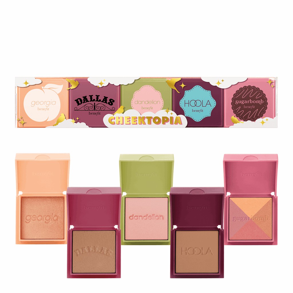 Tách set phấn má, tạo khối Benefit Cheek Party Mini Blush &amp; Bronzer Set Hoola Dandelion Dallas Sugarbomb Georgia