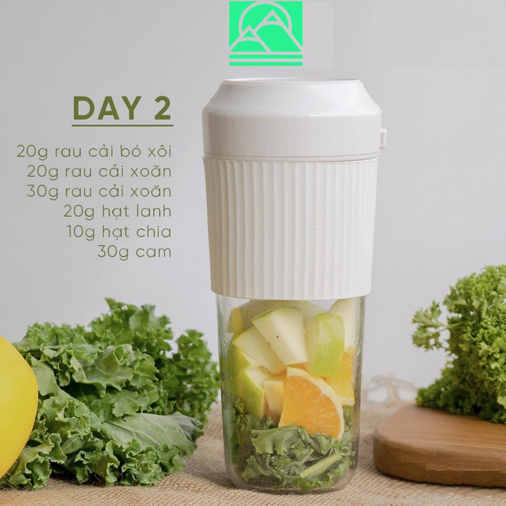 Cốc xay cầm tay mini JUICER CUP 450ml pin 3000mAH chính hãng bảo hành 1 đổi 1