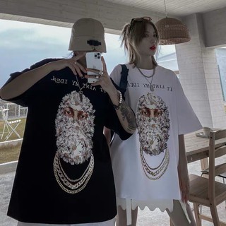 Áo thun cotton hình mặt người hoa hai màu trắng đen hot hit [FREESHIP] Áo phông nam nữ đẹp nhất