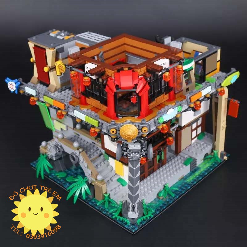 Đồ chơi Lắp ghép Mô hình TRỤ TÂM TRỤ SỞ NINJA 65666 06066 ninja city