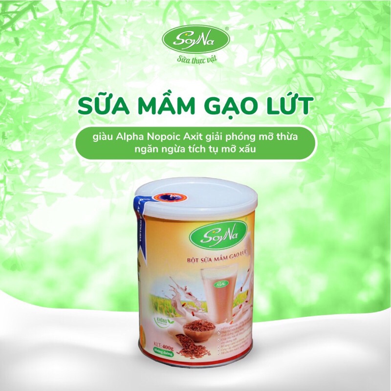 Sữa mầm gạo lứt- giảm cân - soyna 400g