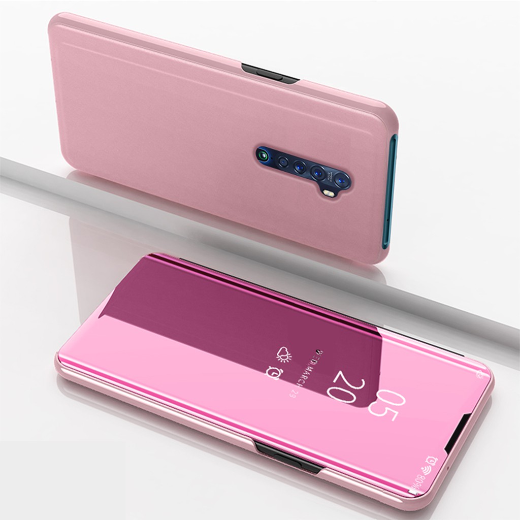 Ốp điện thoại nắp lật tráng gương bằng PC + da cho OPPO Reno 2Z 2F | BigBuy360 - bigbuy360.vn