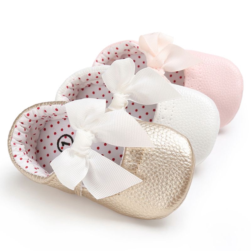 2019 Newborn Baby Girls Moccasin Shoes Soft Bottom PU Leather Toddler Kids First Walkers Non-slip