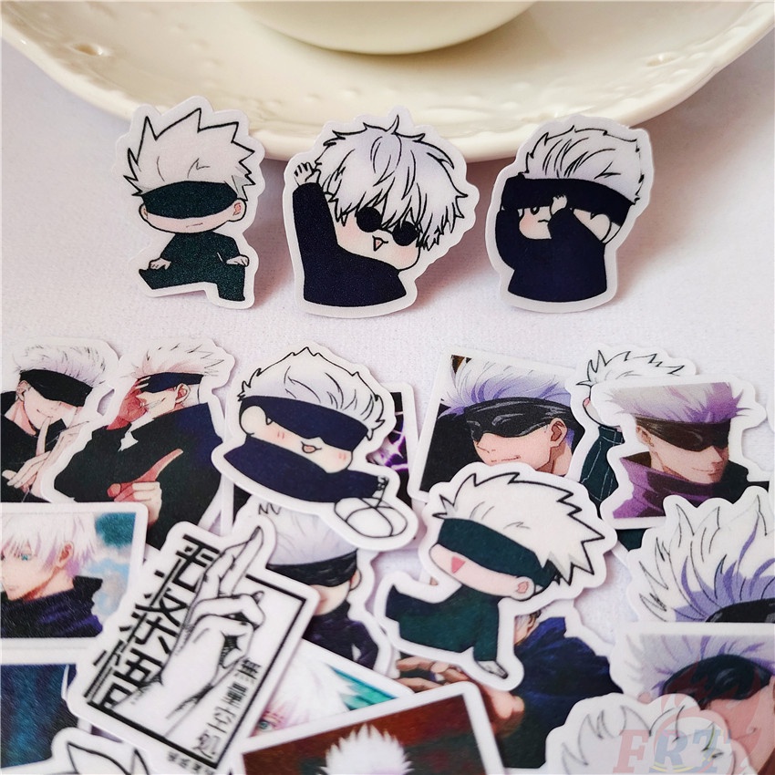 Bộ 40 nhãn dán hình nhân vật hoạt hình Jujutsu Kaisen Gojo Satoru Q-1 trang trí sổ album/sổ tay DIY