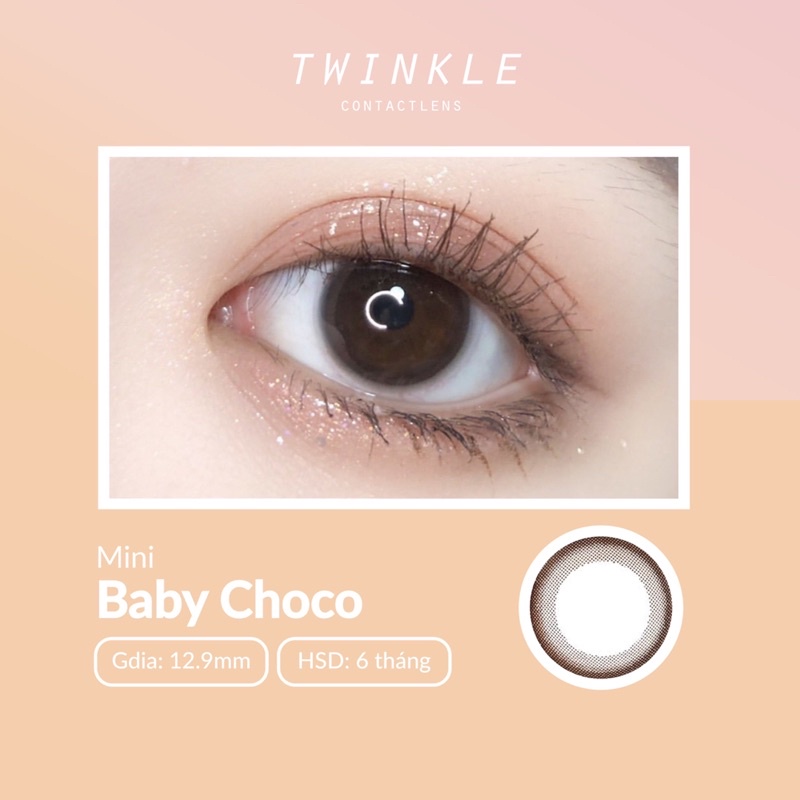 lens mắt nâu choco tự nhiên Mini Baby Choco Lens Twinkle