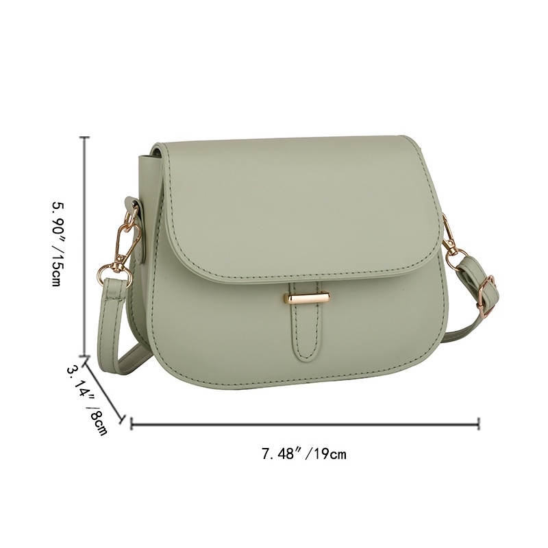 Túi Đeo Vai Màu Trơn Phong Cách Retro Thời Trang Xuân Thu Cho Nữ