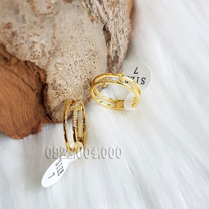 Nhẫn nữ cá tính, nhẫn titan đính đá nhỏ NZ1743.