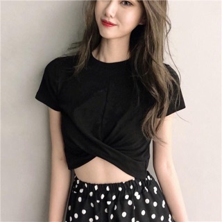 ÁO LỠ CHÉO EO TAY NGẮN