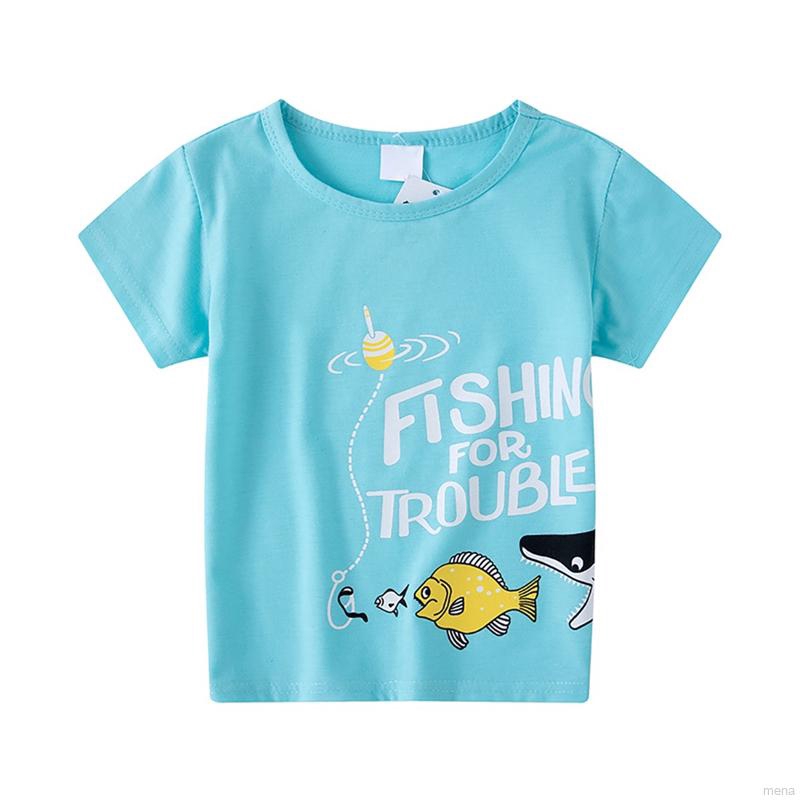 Áo thun in họa tiết hoạt hình dễ thương cho bé