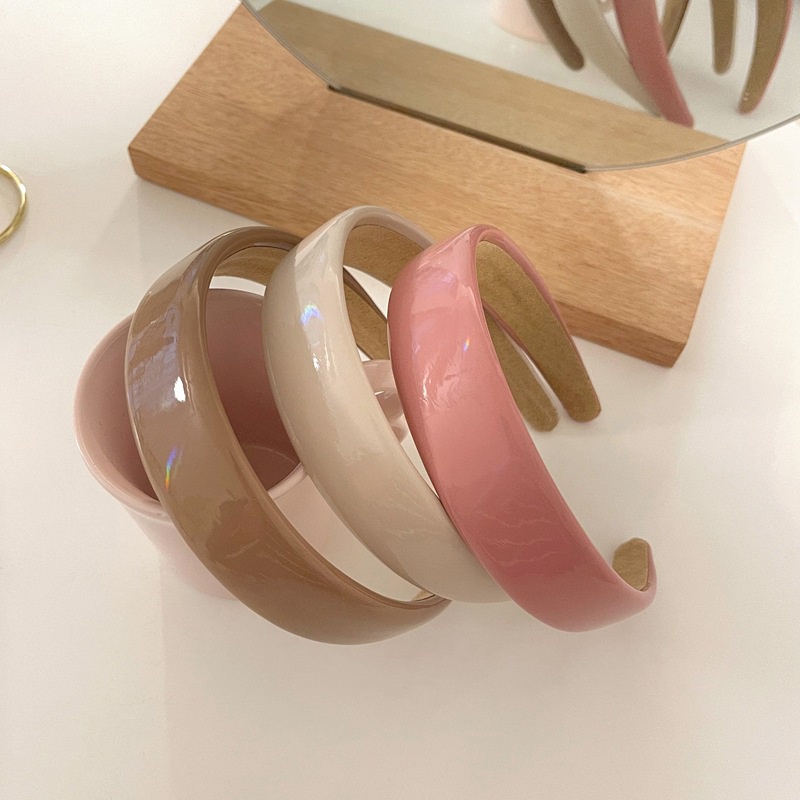 Băng Đô Da Bản Rộng Phong Cách Nhật Hàn Đơn Giản 2021