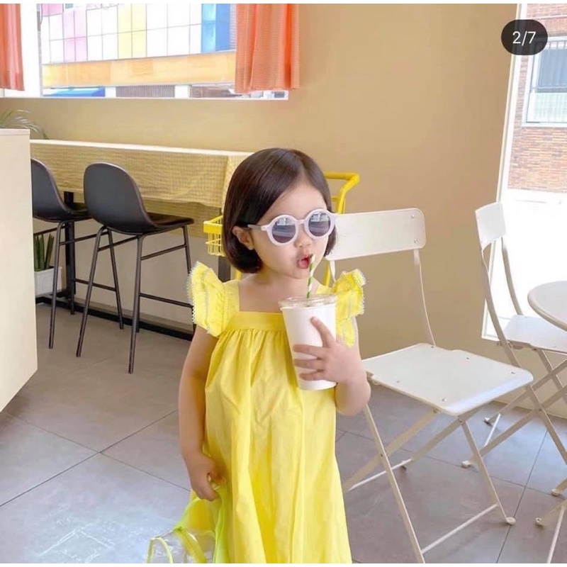 Set 2 áo Mẹ và bé màu vàng Mya Closet chất đũi