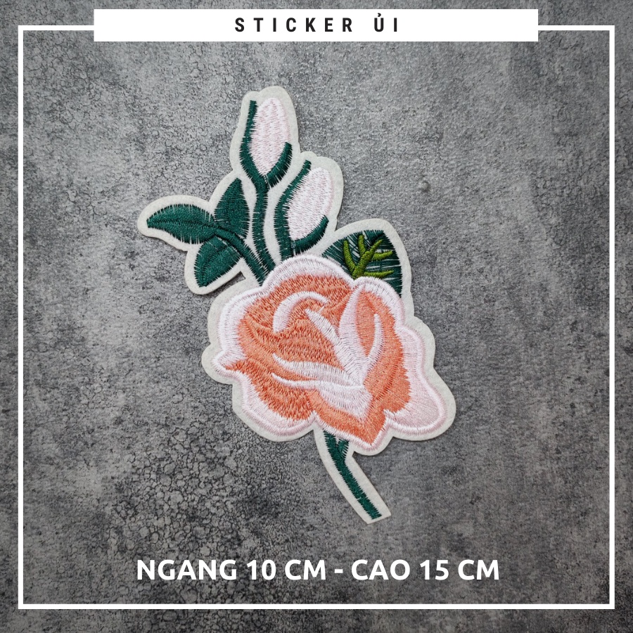 Sticker ủi áo hoa vải thêu cao cấp -DÙNG LÀM BÔNG CÀI ÁO HAY HÌNH ỦI ÁO TRANG TRÍ VÁY, ĐẦM, ÁO DÀI HOẶC LÀM MIẾNG VÁ ÁO