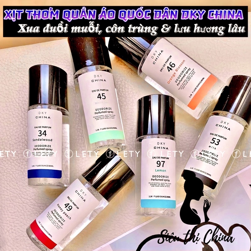 Xịt Thơm Quần Áo Quốc Dân DKY CHINA EAU DE PARFUM Chống Muỗi Đốt Xua Đuổi Côn Trùng Xịt Thơm BODY MIST VIC Toàn Thân