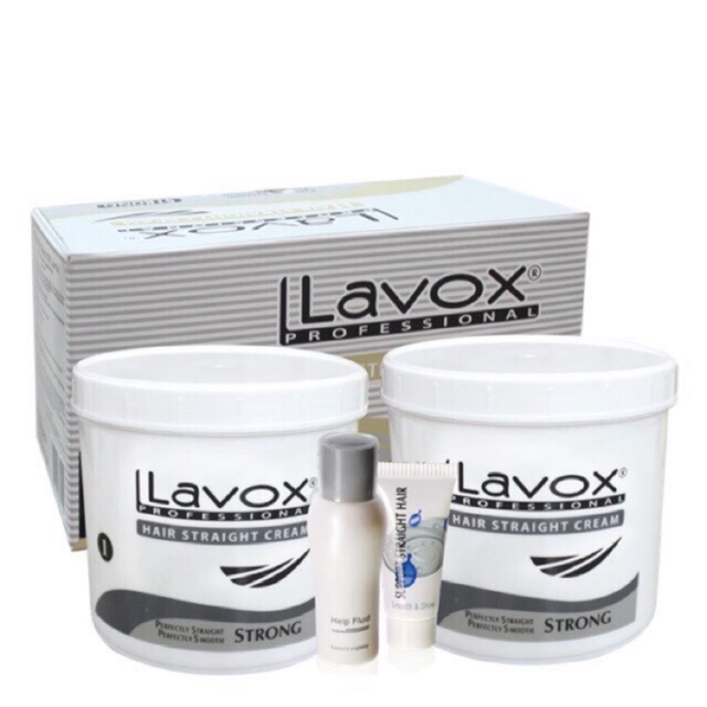 Thuốc ép duỗi tóc Lavox  loại 500 g ép 4 đầu tặng lược chải thuốc và găng tay