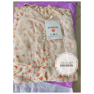 [ORDER] - ĐẦM HOA HAI DÂY CAO CẤP PHỐI LƯỚI