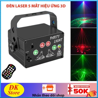 Đèn laser hiệu ứng 3D trang trí phòng karaoke sân khâu, đèn bay phòng cảm biến theo nhạc