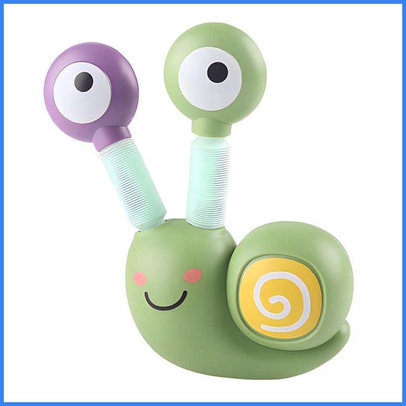Đồ Chơi Ống POP Lò Xo Ốc Sên Kéo Dài Thu Gọn Có Đèn Cho Bé