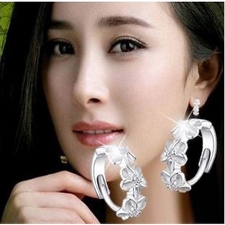 BÔNG TAI BẠC VÒNG HOA MAI DƯƠNG MỊCH