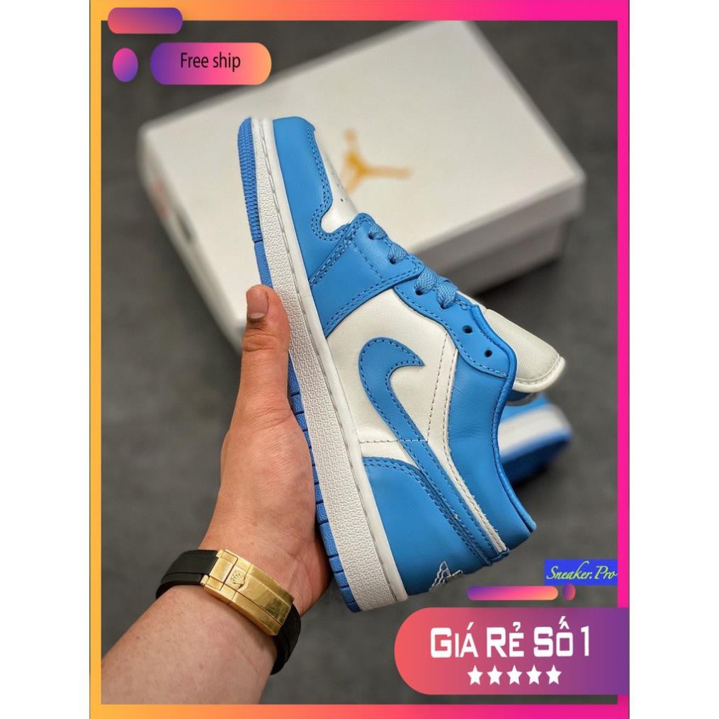 (FULL BOX + QUÀ TẶNG) Giày thể thao AIR Jordan 1 Low UNC (W) cổ thấp siêu đẹp dành cho nam và nữ