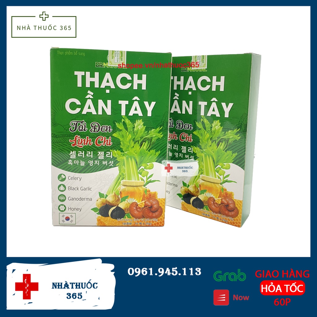Thạch cần tây tỏi đen linh chi thạch giảm cân đẹp da giữ dáng Hàng chính hãng