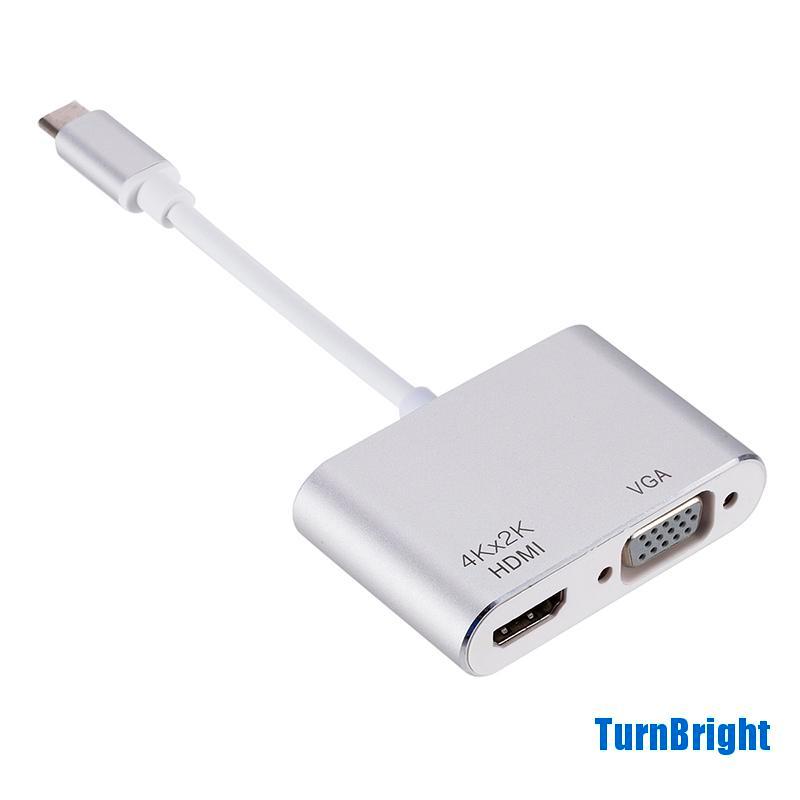 Bộ Chuyển Đổi Usb 3.1 Type C Sang Vga Đa Cổng Hdmi 4k Uhd | BigBuy360 - bigbuy360.vn