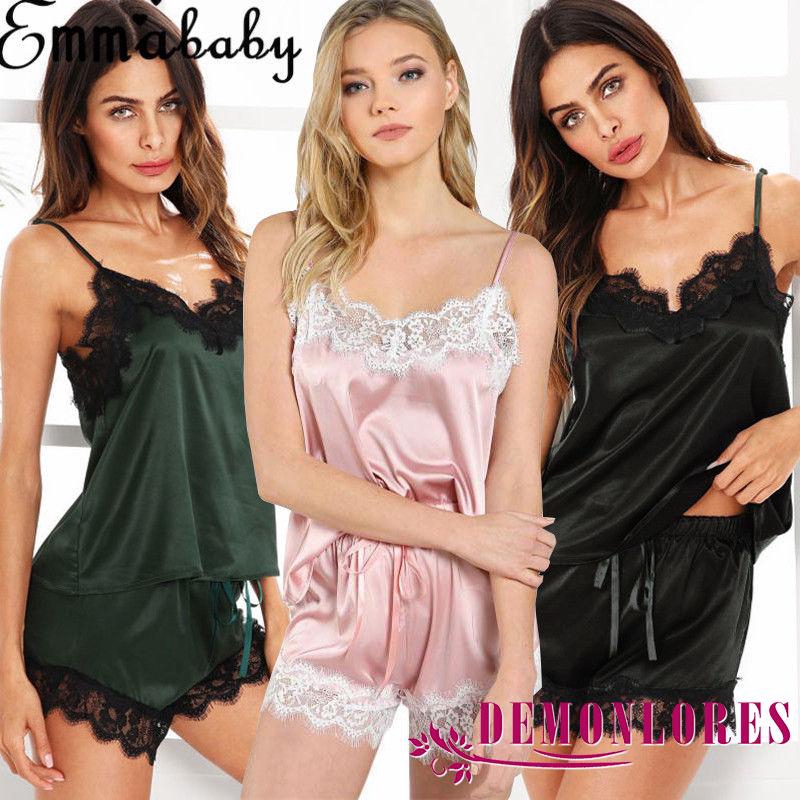 Set đồ ngủ nữ chất lụa satin gợi cảm