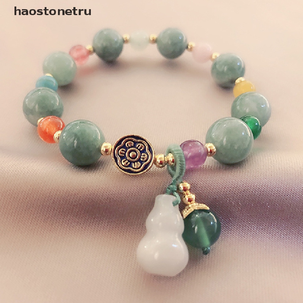 Ru & Chalcedony Vòng Tay Chuỗi Hạt Màu Xanh Lá Bầu Cho Cặp Đôi n