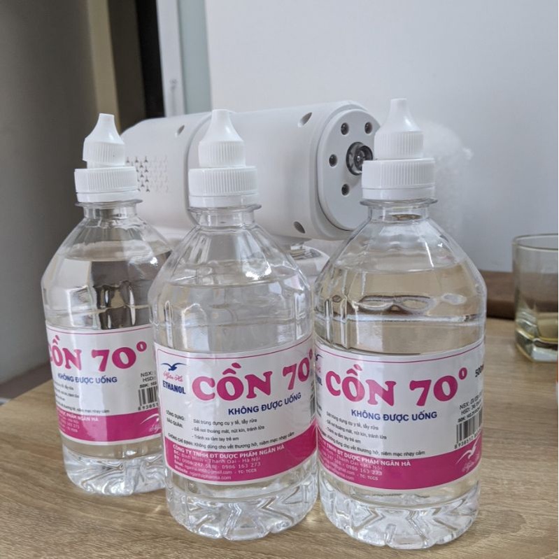 Cồn 70 Độ 500 ml Ethanol Sát Khuẩn Rửa Tay, Dùng Cho Máy Phun Khử Trùng Chai 500 ml SOPI