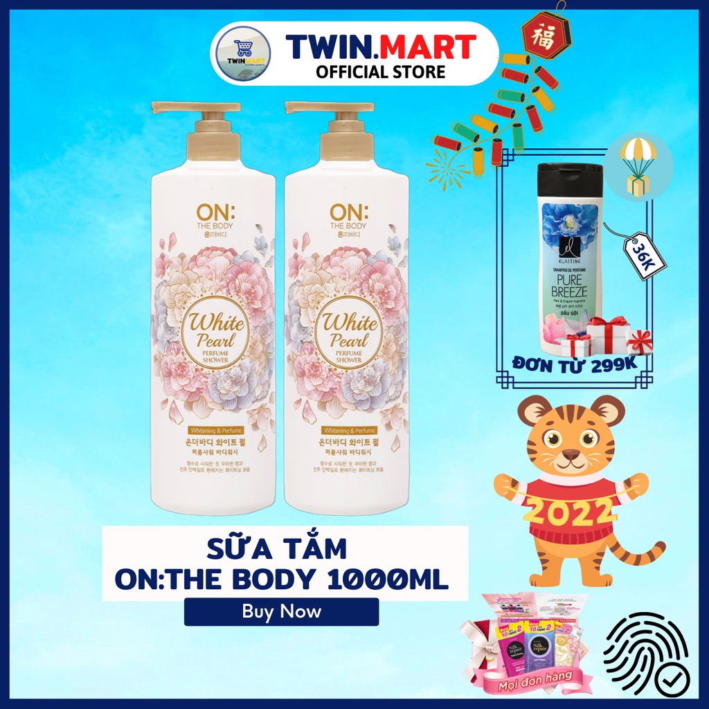 [ĐƠN 299K TẶNG DẦU GỘI 36K] Date xa 2024 TPHCM Sữa tắm hương nước hoa On: The Body Perfume 2021 - Hàn Quốc - White Pearl