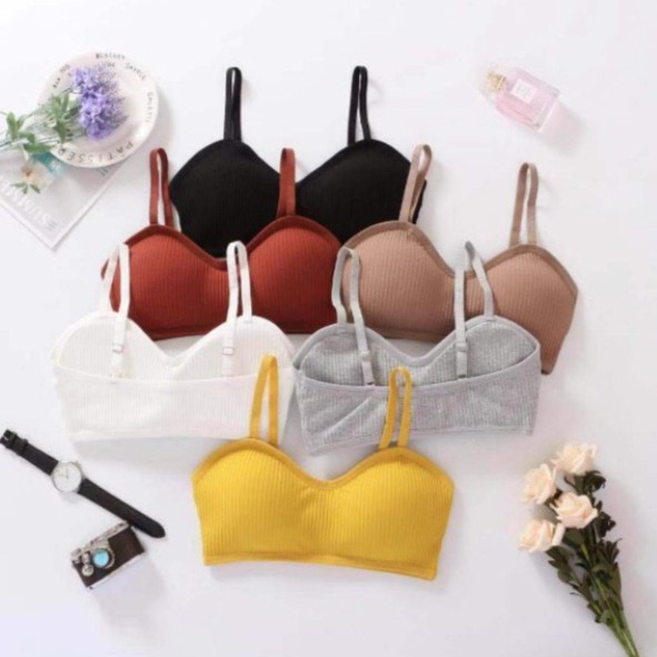 {Sỉ = lẻ} Áo Bra Cotton Tăm 2 Dây C25 shopgiare