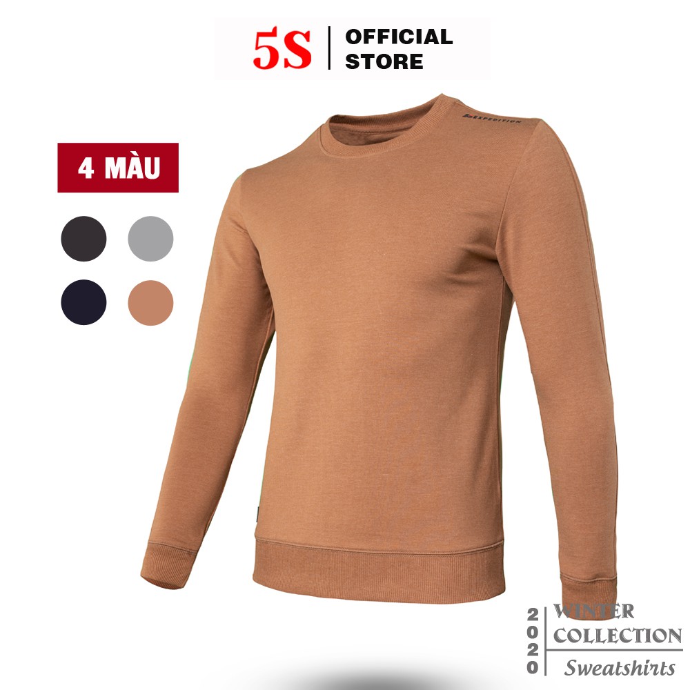 Áo Nỉ Nam 5S Cổ Tròn (5 màu), Thiết Kế In Hình Trẻ Trung, Phong Cách, Không Bai Dãn, Không Xù, Giữ Ấm Tốt (ANI21043)