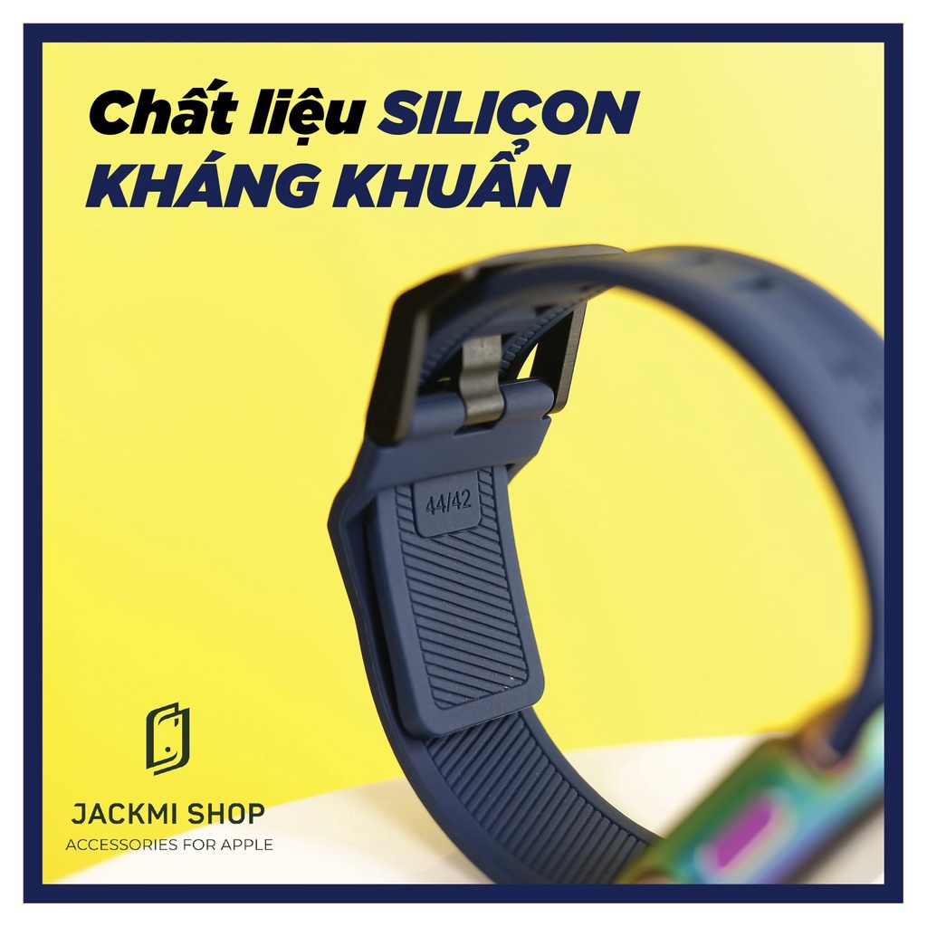 [COMBO 2 MÓN CHÍNH HÃNG] DÂY SILICON SCOUT CHÍNH HÃNG UAG CHO APPLE WATCH + ỐP VIỀN CHÍNH HÃNG WIWU CHO APPLE WATCH