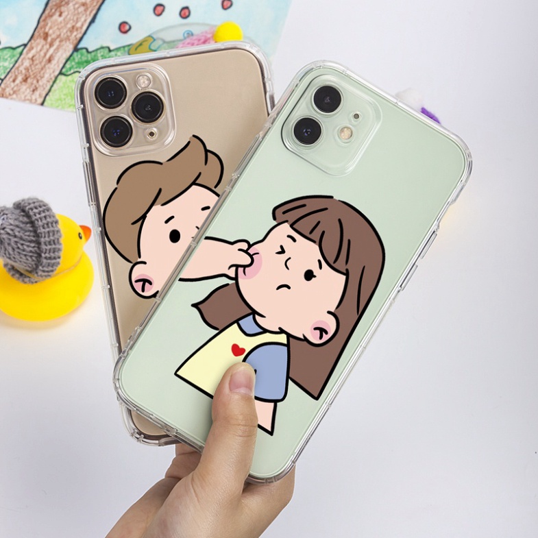 Ốp lưng iphone 6, 6s plus, 7 8 Plus, X, XS, XR, XSMAX, 11, 12, 13 PROMAX TRONG SUỐT ỐP CẶP BÉ TRAI BÉ GÁI PKVN