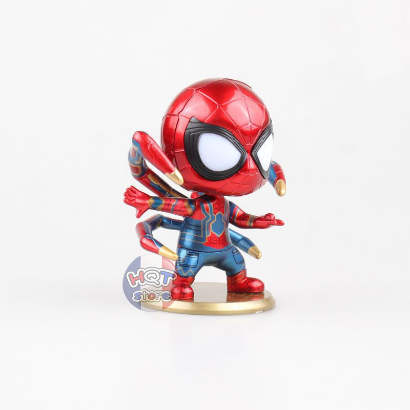 Mô hình iRon Spider Man Chibi K&I đầu lắc lư (Có LED) - Avengers 3 Infinity War - Cuộc Chiến Vô Cực